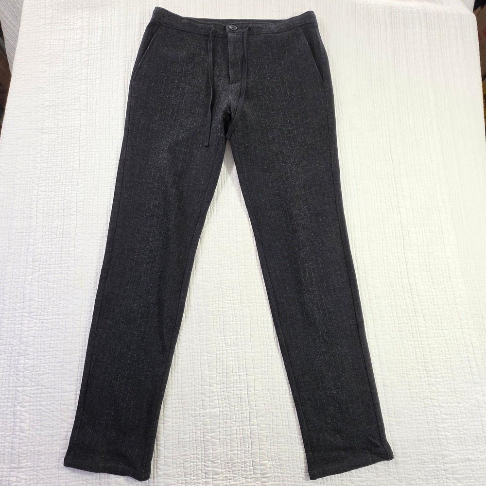 Selected Homme Mens Regular Fit Wool Blend Drawstring Trousers Charcoal W32 L34